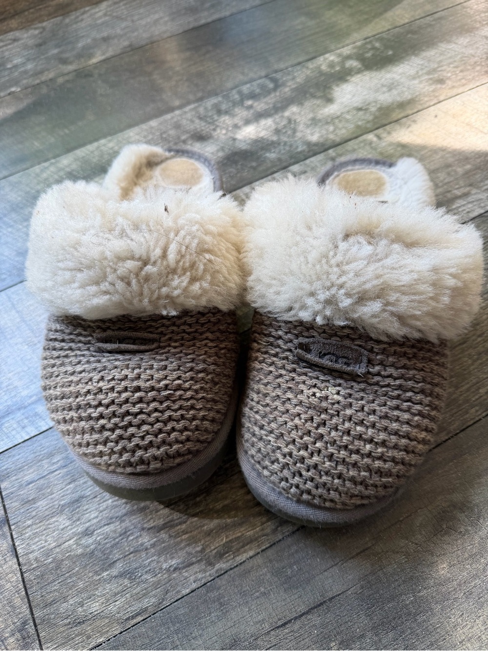 UGG Women's Knit Slipper with Plush Collar